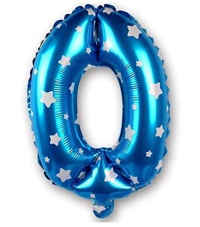 flavouredlove 16 inch zero Foil Number Air or Helium Balloon Party Decoration Blue hearts Pack of 1 | 0 Year No. Balloons Birthday/Anniversary (Blue hearts Number 0) - Image 4