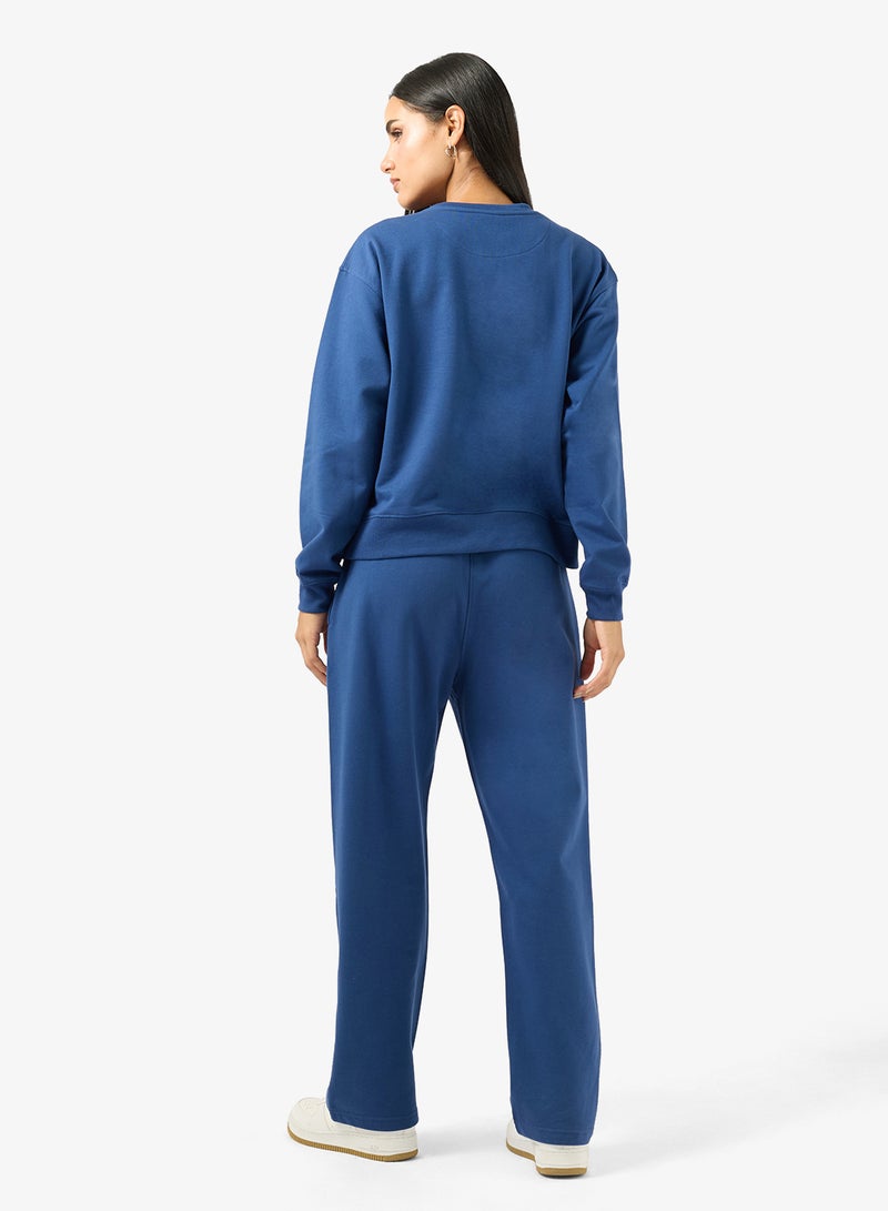 Ginger Oversize Varsity Fleece Sweatshirt & Sweatpant Set - Image 2