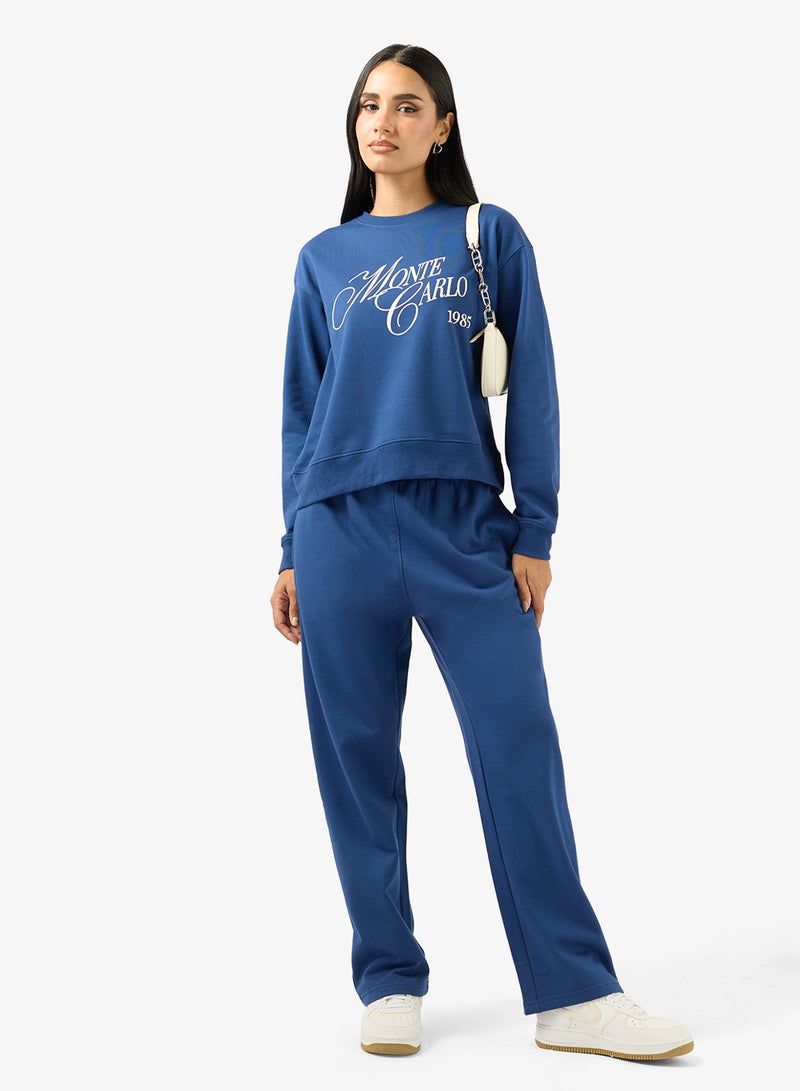Ginger Oversize Varsity Fleece Sweatshirt & Sweatpant Set - Image 5