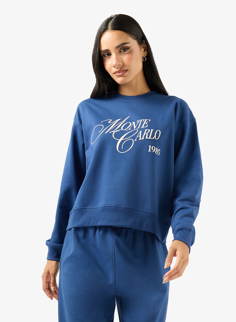 Ginger Oversize Varsity Fleece Sweatshirt & Sweatpant Set - Image 3