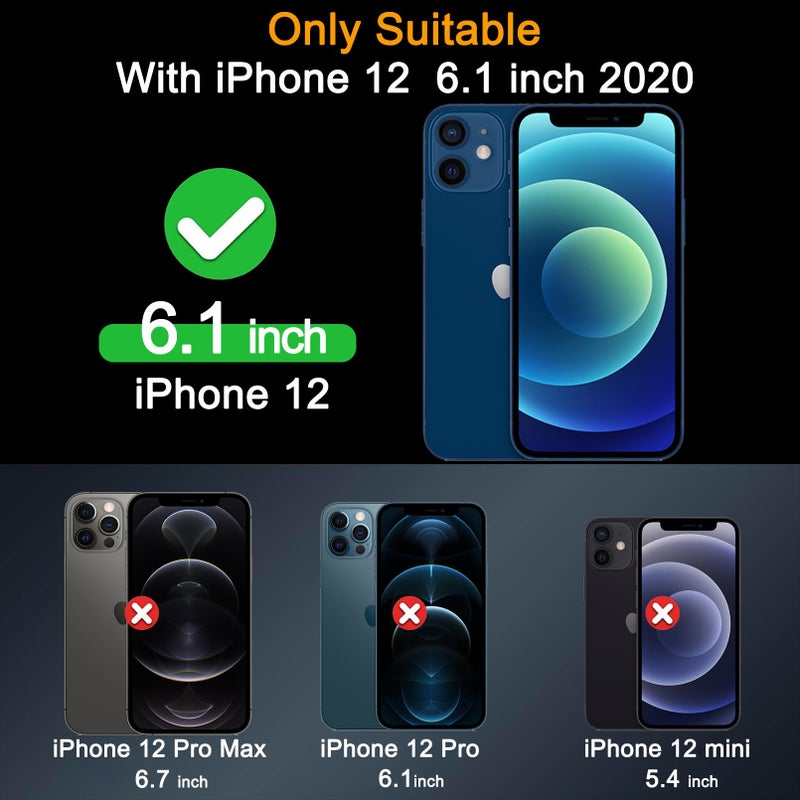 Milomdoi 3 Pack Screen Protector for Apple iPhone 12 with 3 Pack Tempered Glass Camera Lens Protector, Ultra 9H Accessories, Case Friendly, Mounting Frame, 2.5D Curved, Transparent - Image 2