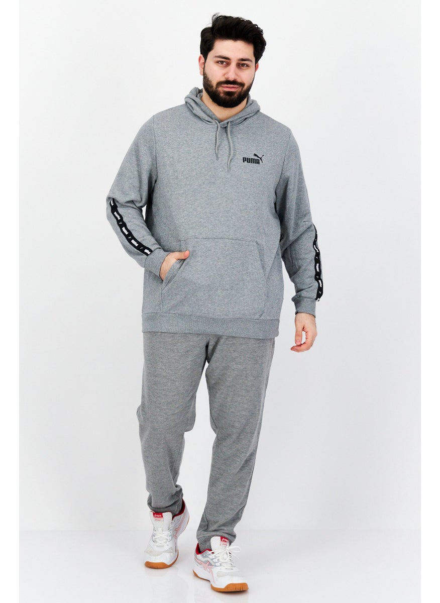 PUMA Men Sport Fit Long Sleeve Training Hooded Sweatshirt, Grey  - Image 2
