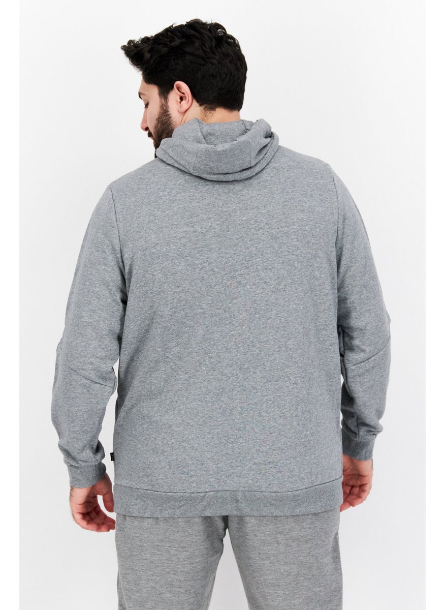 PUMA Men Sport Fit Long Sleeve Training Hooded Sweatshirt, Grey  - Image 4