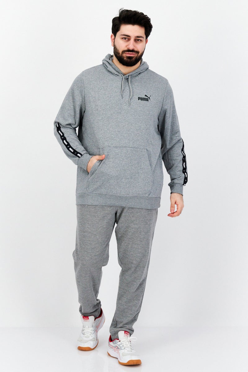 PUMA Men Sport Fit Long Sleeve Training Hooded Sweatshirt, Grey - Image 2