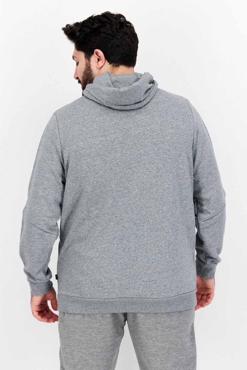 PUMA Men Sport Fit Long Sleeve Training Hooded Sweatshirt, Grey - Image 4
