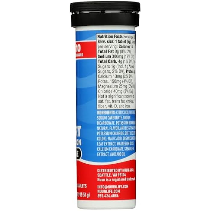 Nuun Sport + Caffeine: Electrolyte Drink Tablets, Cherry Limeade, 1 Tube (10 Servings) - Image 5