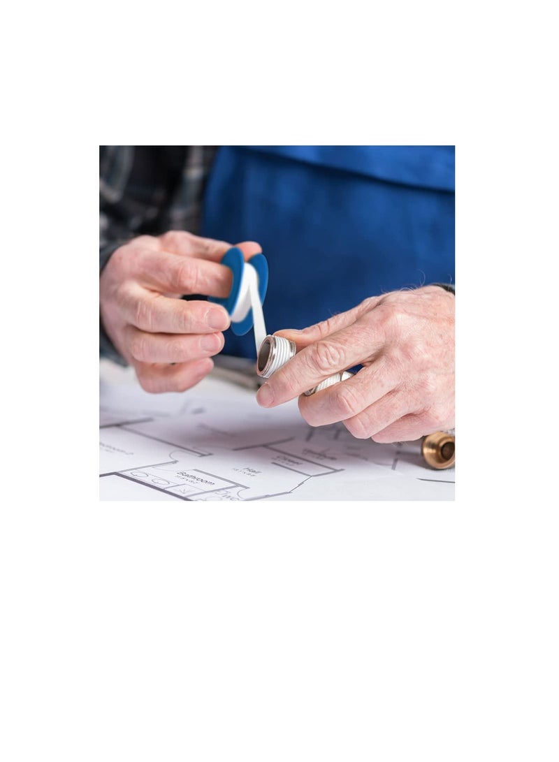 ROBUSTLINE Thread Sealing Teflon Tape with 0.25g/cm2 Density 0.9MM x 12MTR PTFE for Pipe Fittings and Fixing Water Leak (12 MTRS) - Image 2