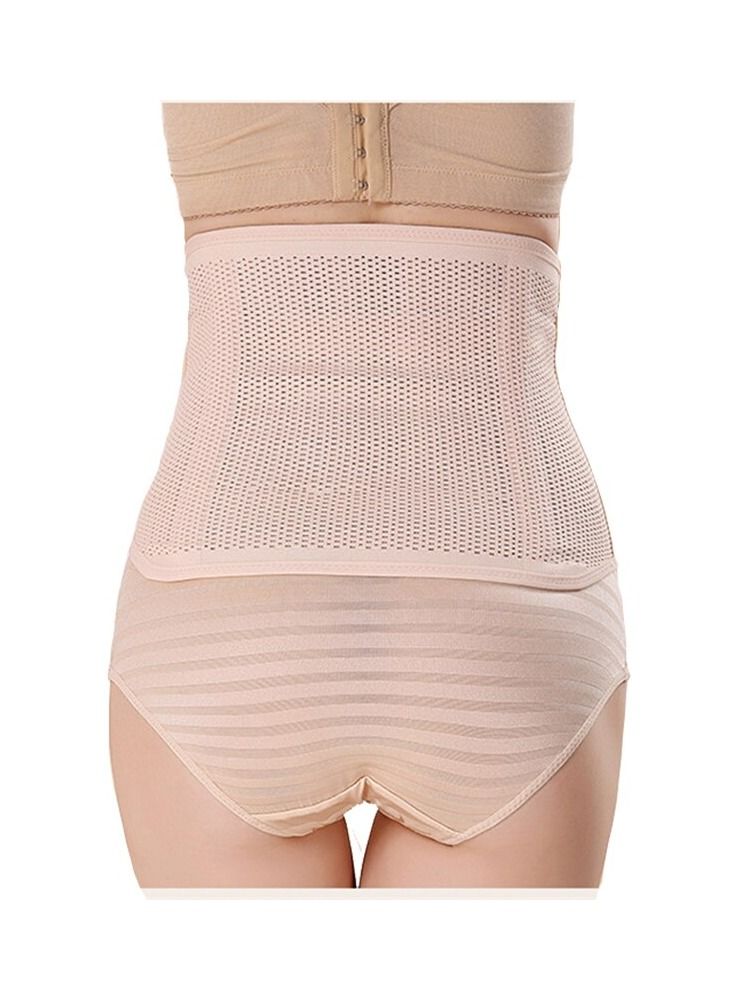 Generic Glamout Postpartum/Post Pregnancy Heal Abdominal Waist Training Belt Tummy Tuck Belt Control Slimming Body Corset Body Corset, Free Size, Beige  - Image 4