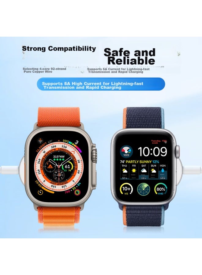 KOVOL شاحن ساعة Kewo Apple Watch، قاعدة شحن لاسلكية Iwatch مغناطيسية، متوافق مع Magsafe لشحن الساعة، مناسب لـ Apple Watch 9/8/7/6/5/4/3/2/10/se/ultra - Image 3