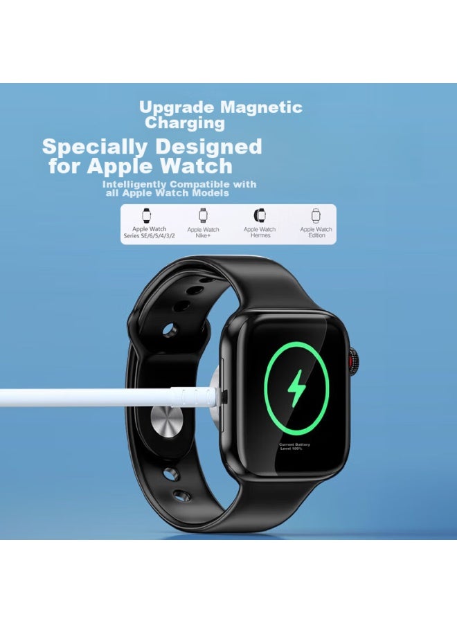 KOVOL شاحن ساعة Kewo Apple Watch، قاعدة شحن لاسلكية Iwatch مغناطيسية، متوافق مع Magsafe لشحن الساعة، مناسب لـ Apple Watch 9/8/7/6/5/4/3/2/10/se/ultra - Image 4