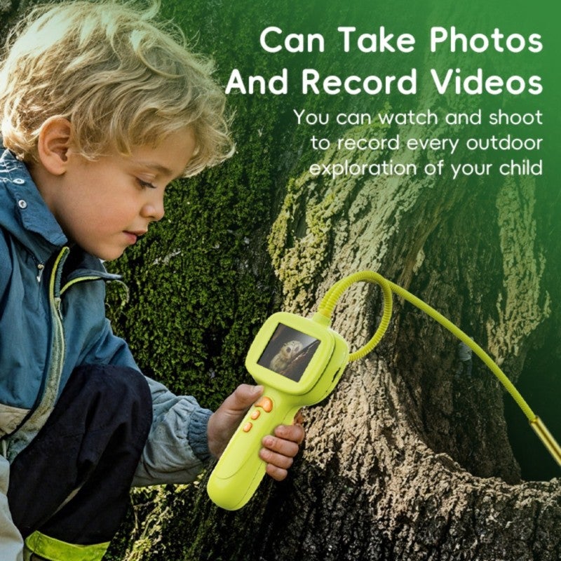 Kids Educational Toy: Yellow 1080P Camera With 2.6ft Flexible Snake Tube - IP67 Waterproof Design With 8 Bright LEDs STEM Learning Tool for Young Explorers Outdoor Adventure - Image 4
