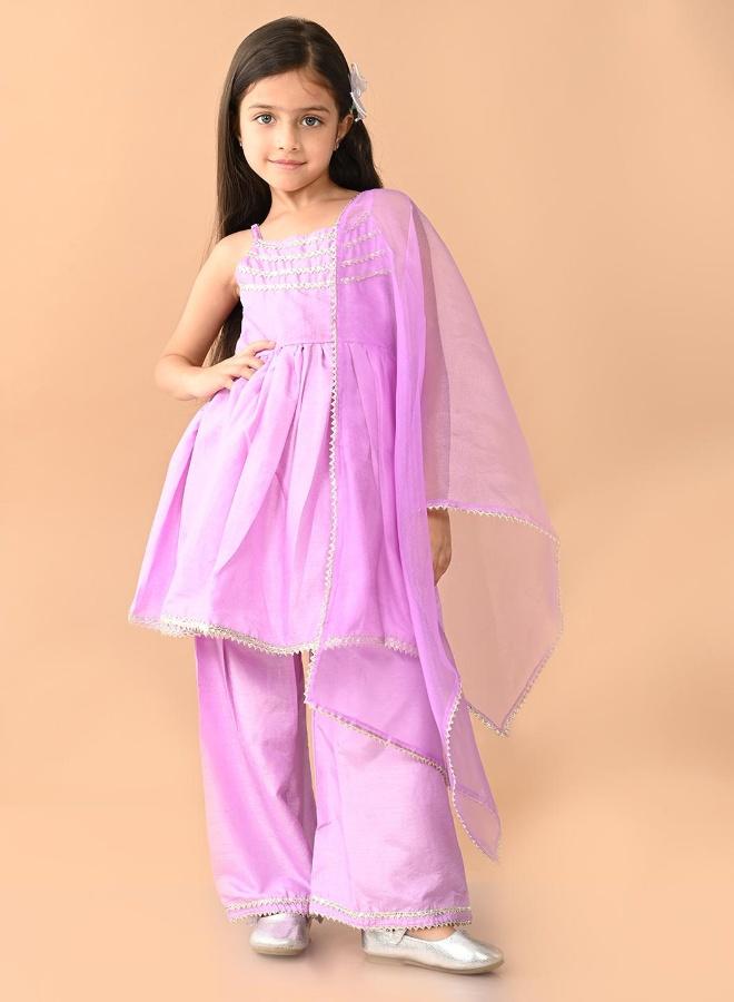 LILPICKS Solid Kurta Sharara Set - Image 3