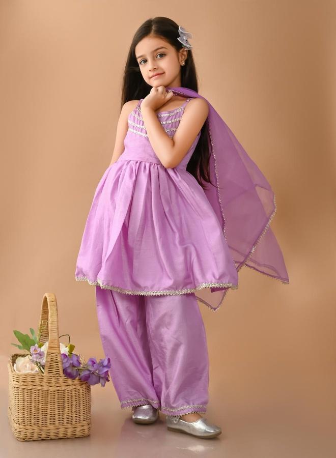 LILPICKS Solid Kurta Sharara Set - Image 1