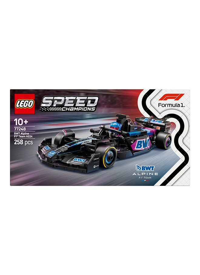 LEGO Speed Champions BWT Alpine F1 Team A524 Race Car Toy with a Collectible Formula 1 Driver Minifigure - Model Kits for 10+ Year Old Boys & Girls or Adult Motorsport Fans 77248 (258 pieces)  - Image 4