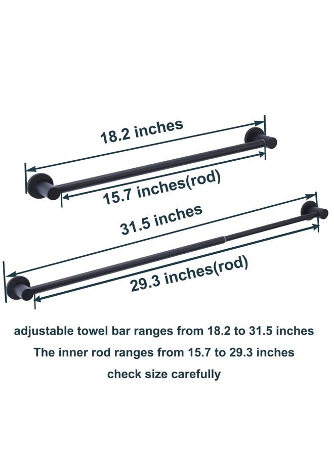 JAZBREY Adjustable Magnetic Towel Bar Holder for Refrigerator, Magnet Classroom Flip Calendar Chart Rod for Whiteboard, Fridge Top Guard Rack Stop Items from Falling, 18-31.5 inches, Black - Image 2