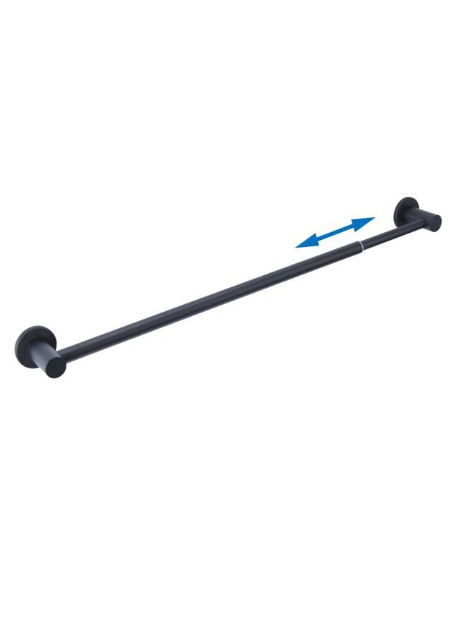 JAZBREY Adjustable Magnetic Towel Bar Holder for Refrigerator, Magnet Classroom Flip Calendar Chart Rod for Whiteboard, Fridge Top Guard Rack Stop Items from Falling, 18-31.5 inches, Black - Image 1