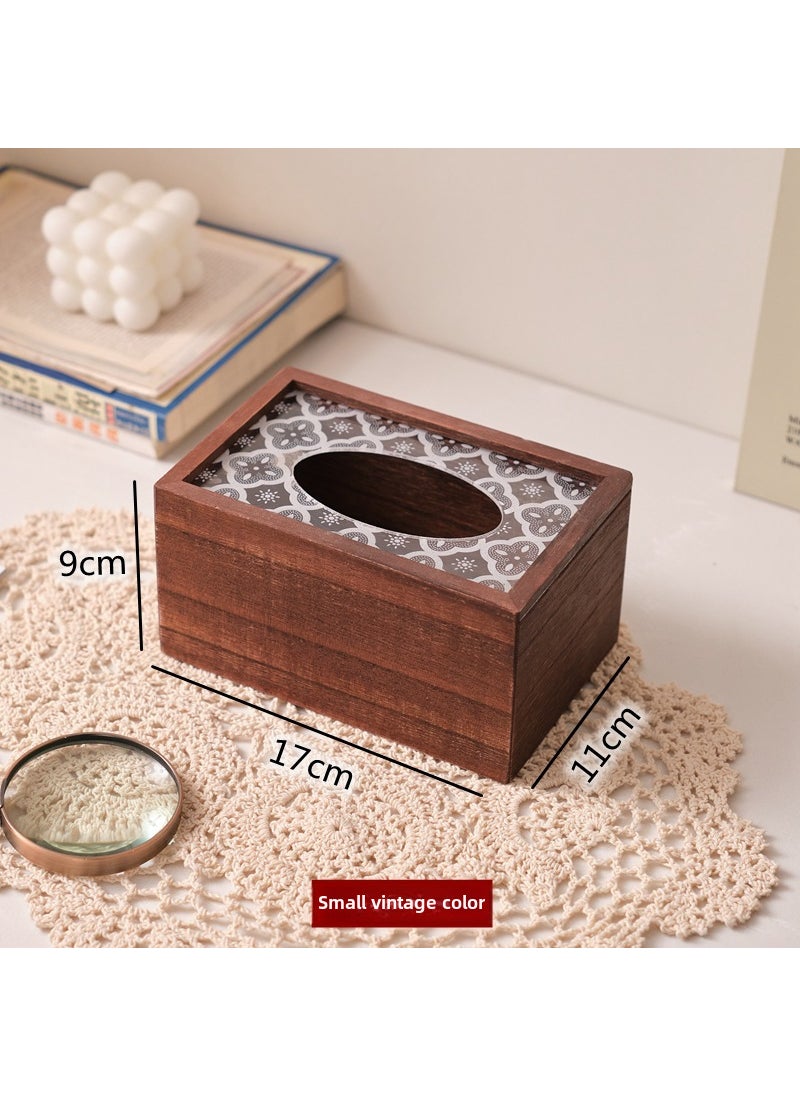 Generic Solid Wood Vintage Tissue Box Holder small size Retro Tissue Box 