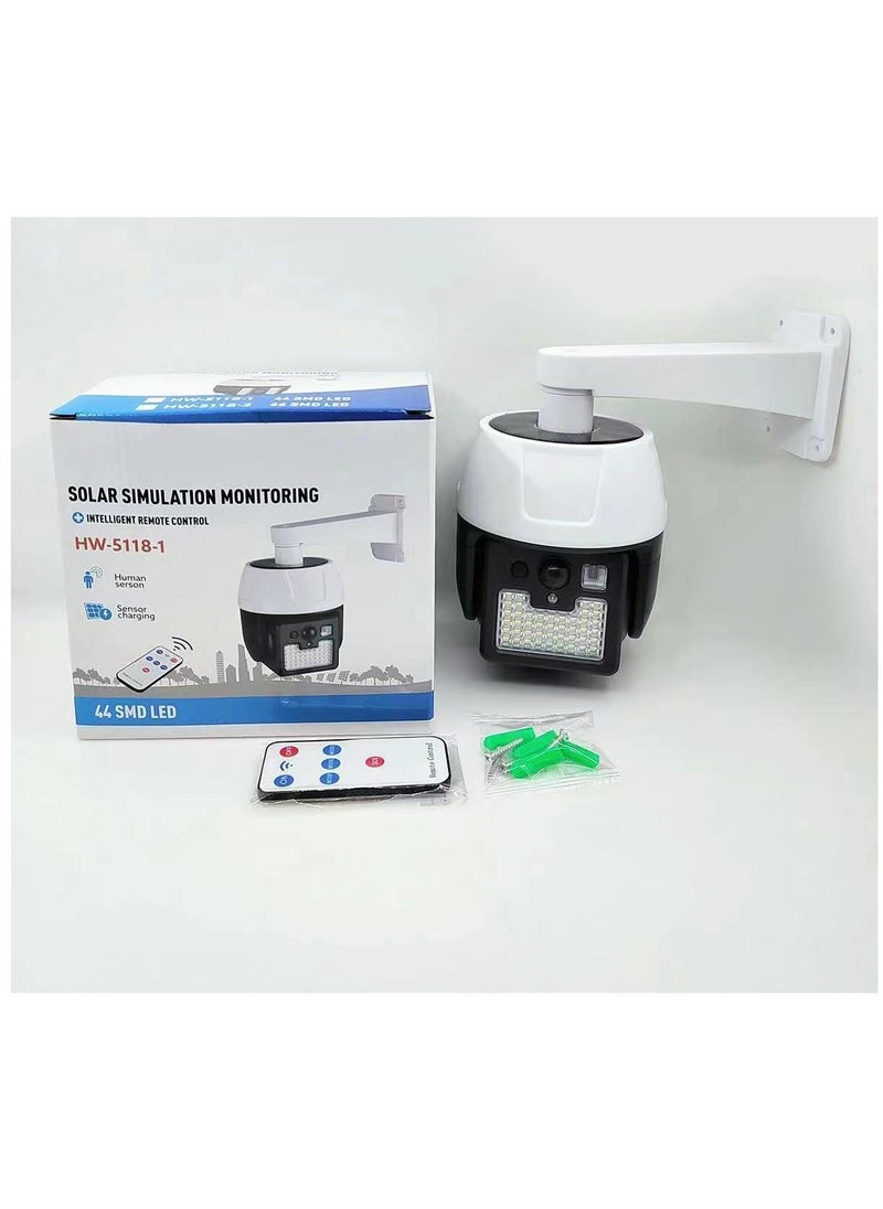 Crony مصابيح حائط LED قابلة لإعادة الشحن بالطاقة الشمسية HW-5118-1 تعمل بالطاقة الشمسية لمحاكاة جسم الإنسان بكاميرا مراقبة ضوء كاميرا وهمي  - Image 5