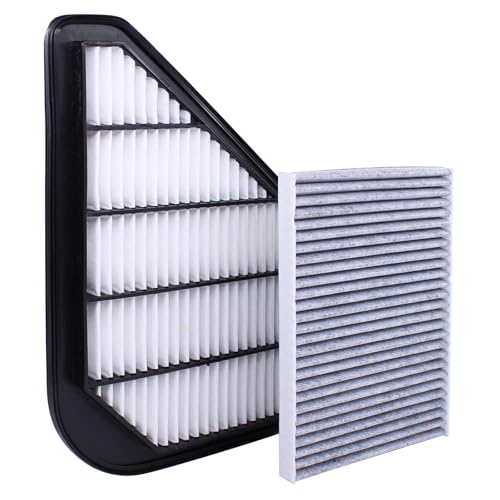 NewYall 3.6L Engine Air Filter and Cabin Air Filter with Activated Carbon Set for Buick Enclave Chevrolet Traverse GMC Acadia 2007-2017 - Image 1