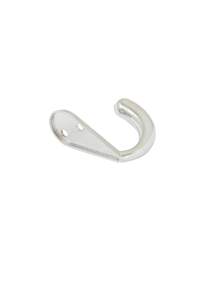 Metal Single Coat Hook Wall Hanger - Chrome Plated, Silver - Image 3