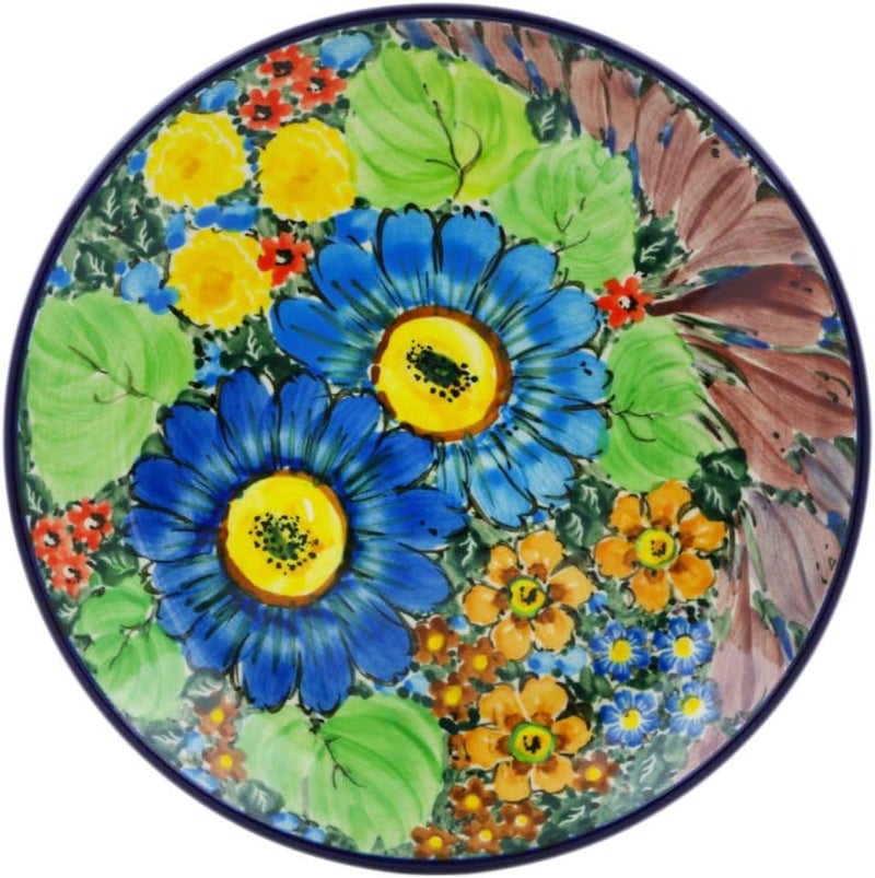 Polmedia Polish Pottery Polish Pottery Dessert Plate made by Ceramika Artystyczna L62 Magnificent Garden Theme Signature UNIKAT  Certificate of Authenticity  - Image 1
