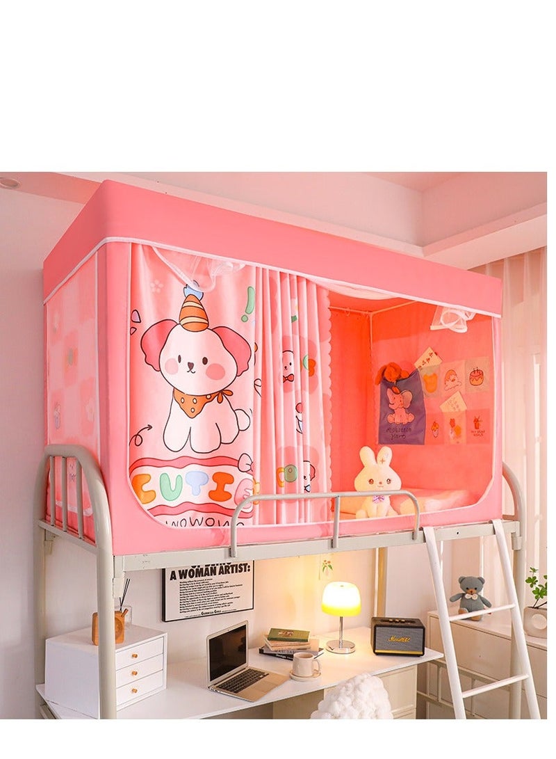 XiuWoo Bed Canopy Tents Curtain Blackout Curtain Single Bed Tent Curtain Student Shading Cloth Bed Canopy Mosquito Net Student Sleep Privacy Protection - Image 1