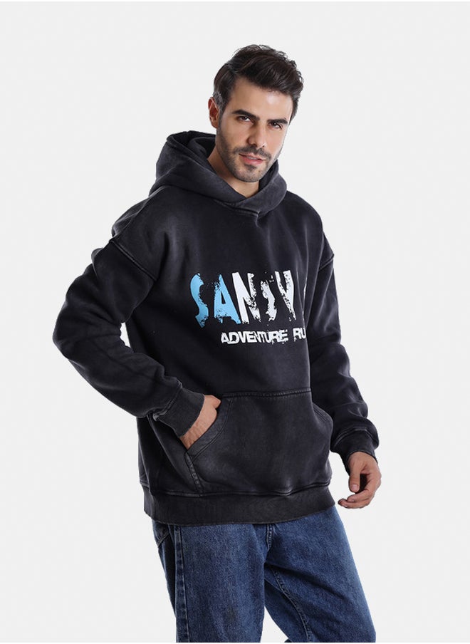 WHITE RABBIT - Midnight Printed Hoodie - Image 1