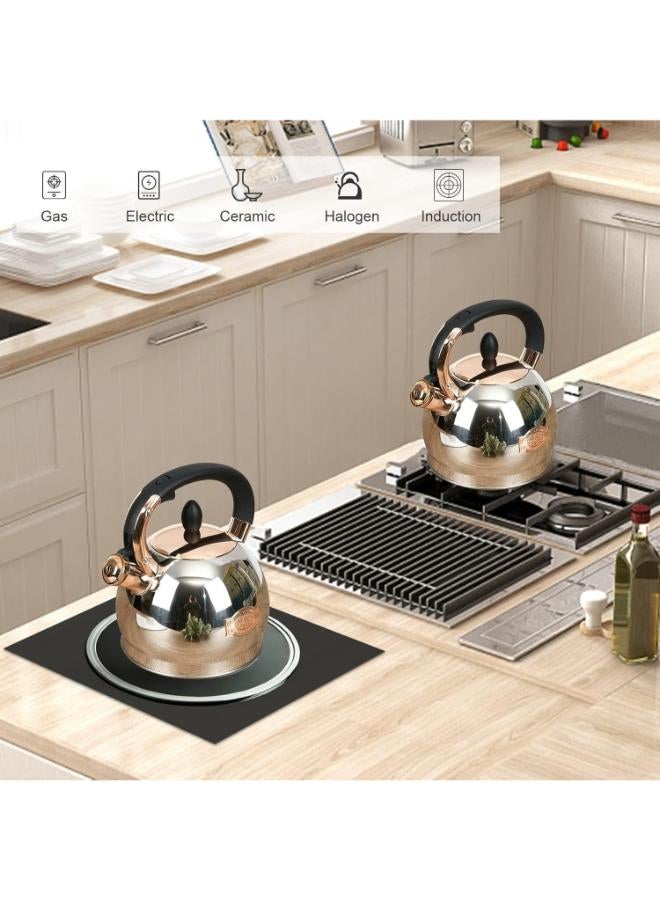Stainless Steel Tea Kettle with Encapsulated Metal Base for Heat Distribution Speed 2.8 Qt - Image 2
