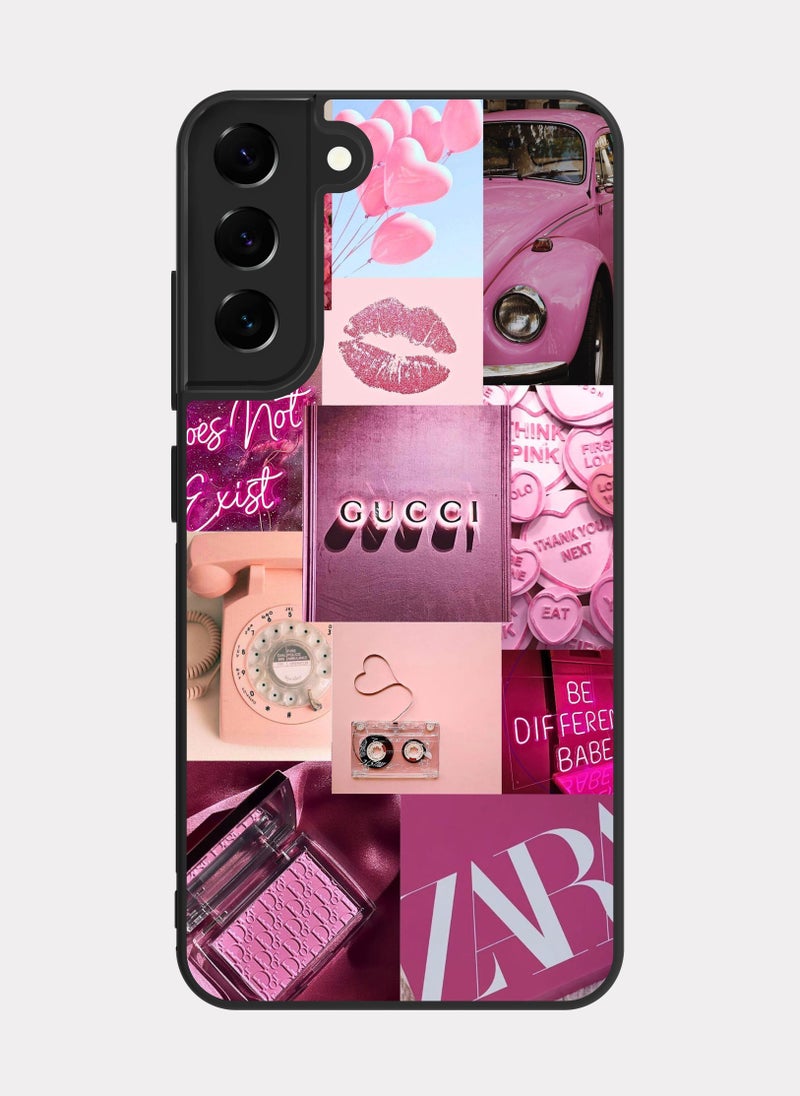 بكسلات كفر سامسونج جالكسي اس 22 بلس ماركات عالمية وردي - Image 1