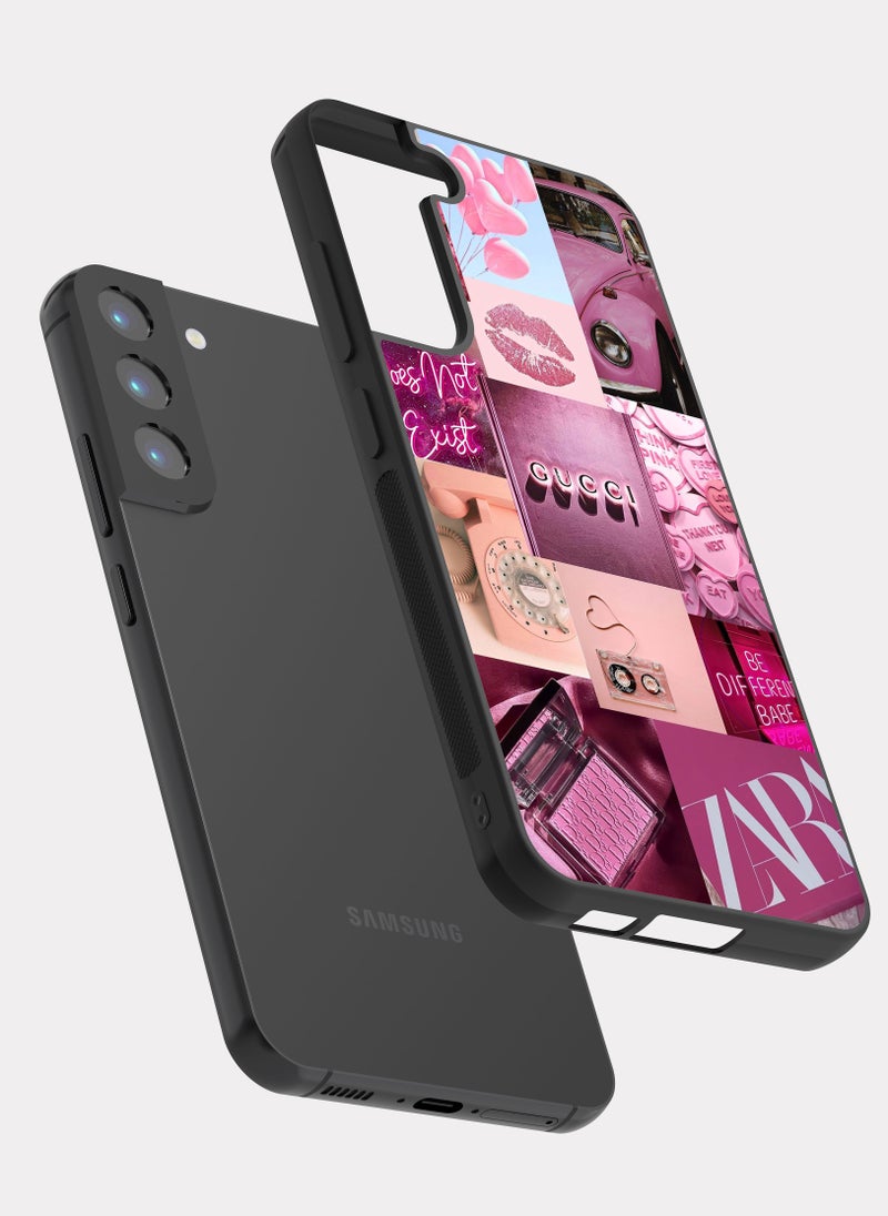 بكسلات كفر سامسونج جالكسي اس 22 بلس ماركات عالمية وردي - Image 2