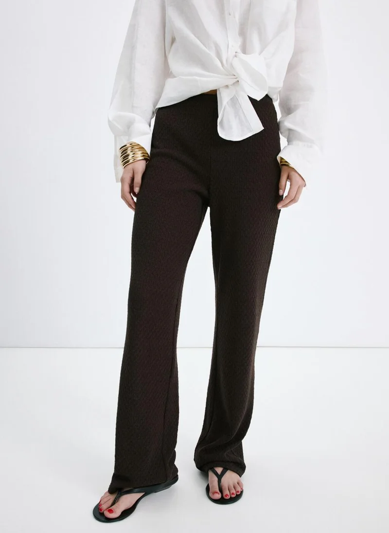 MANGO Straight knitted pants