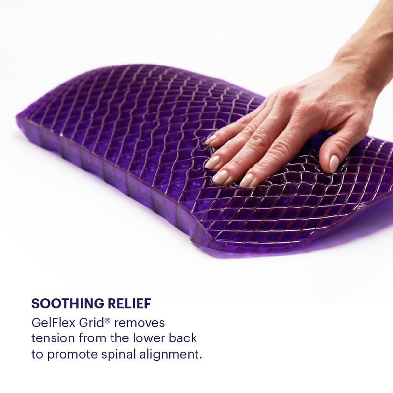 Purple Back Cushion | Pressure Reducing Grid Designed for Ultimate Comfort | Designed for Chairs, Gaming, and Travel | Made in The USA - Image 5