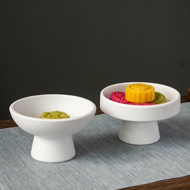 Ceramic White Dining Tables Fruit Bowls Home Living Room - Image 4