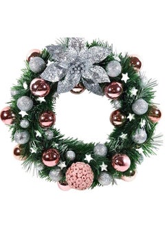 Generic Christmas Wreath with Bells and Favors for Front Door, Christmas Party Decorations 60cm 