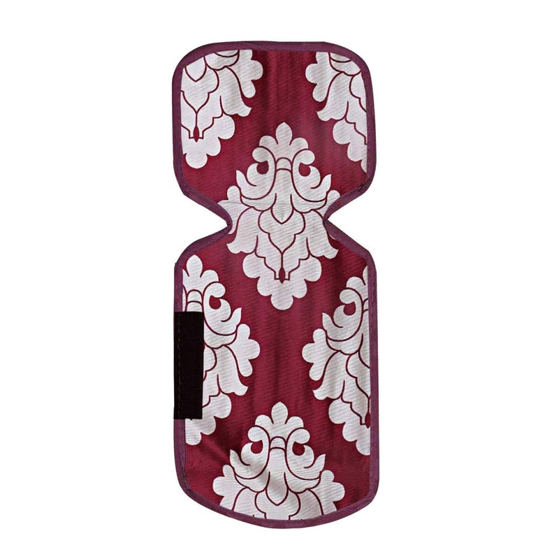Kuber Industries Kuber Industries Flower Design PVC 1 Piece Fridge Top Cover and 2 Piece Handle Cover Maroon CTKTC33666  - Image 3