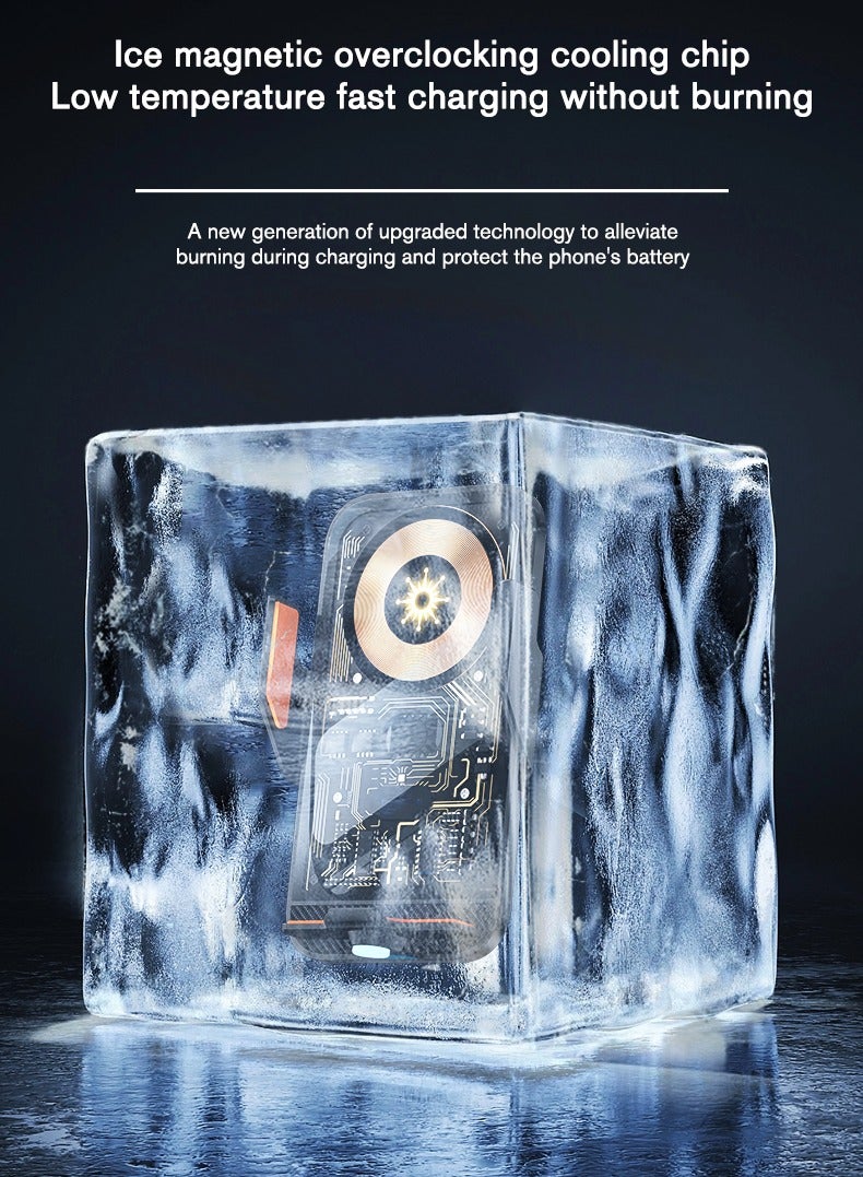 C11 Wireless charger phone stand car bracket mobile phone wireless charger infrared induction opening and closing navigation punk style transparent mobile phone bracket - Image 4