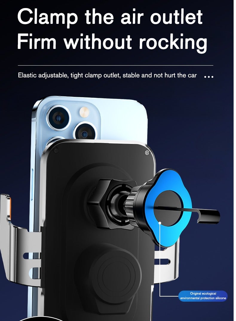 C11 Wireless charger phone stand car bracket mobile phone wireless charger infrared induction opening and closing navigation punk style transparent mobile phone bracket - Image 3