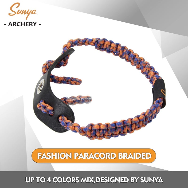Sunya Archery Bow Wrist Sling, 550 Paracord Strap Comfortable on Hand.100% Full Grain Leather Yoke, Multiple Camo Colors.Fit Compound Bow Stabilizer & Recurve. - Image 5