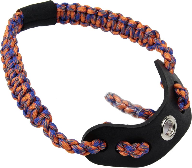 Sunya Archery Bow Wrist Sling, 550 Paracord Strap Comfortable on Hand.100% Full Grain Leather Yoke, Multiple Camo Colors.Fit Compound Bow Stabilizer & Recurve. - Image 1