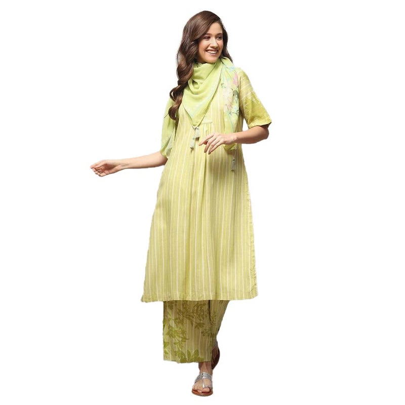 Biba WOMEN PRINTED STRAIGHT MIX AND MATCH(WORK VOG1898_GREEN_40) - Image 4