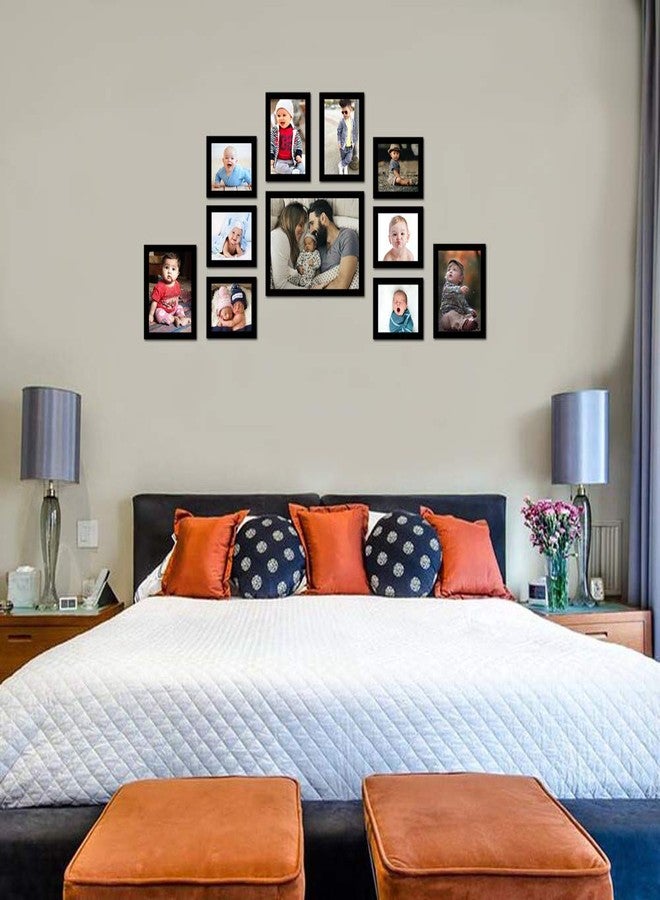 i2 Frames 11 Individual Wall Hanging Collage Photo Frames- Black Sizes (5x5-6Units;5x7-2Units;4x6-2Units;8x10-1unit) - Image 2