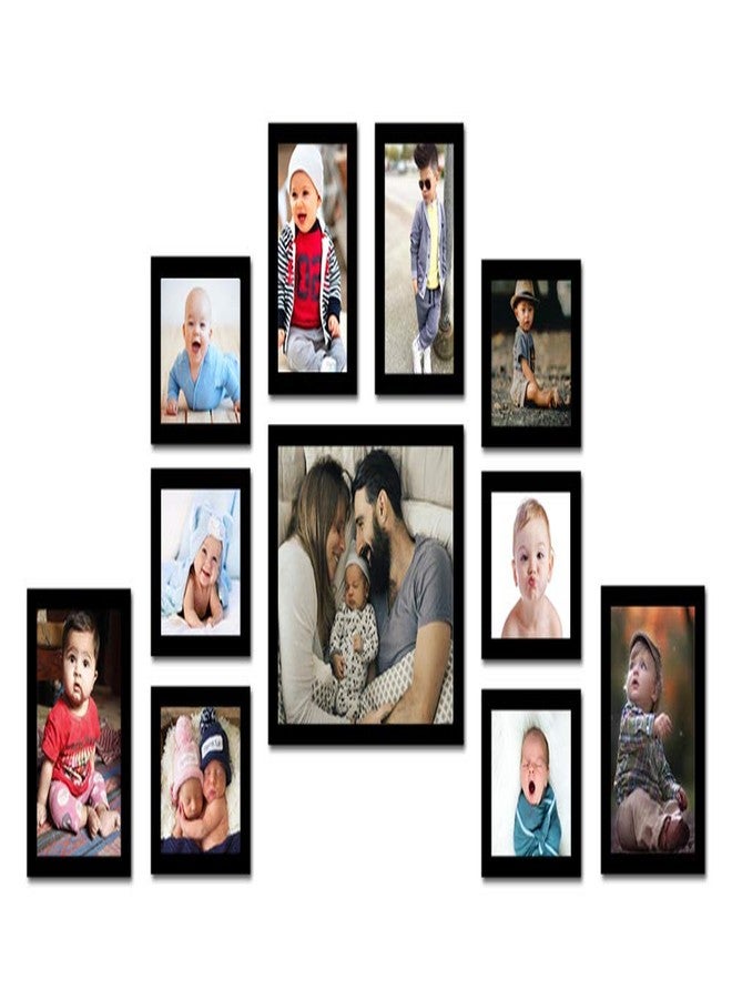 i2 Frames 11 Individual Wall Hanging Collage Photo Frames- Black Sizes (5x5-6Units;5x7-2Units;4x6-2Units;8x10-1unit) - Image 1