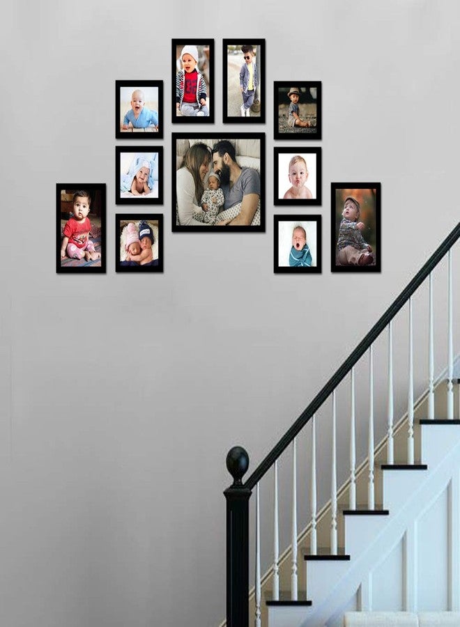 i2 Frames 11 Individual Wall Hanging Collage Photo Frames- Black Sizes (5x5-6Units;5x7-2Units;4x6-2Units;8x10-1unit) - Image 3