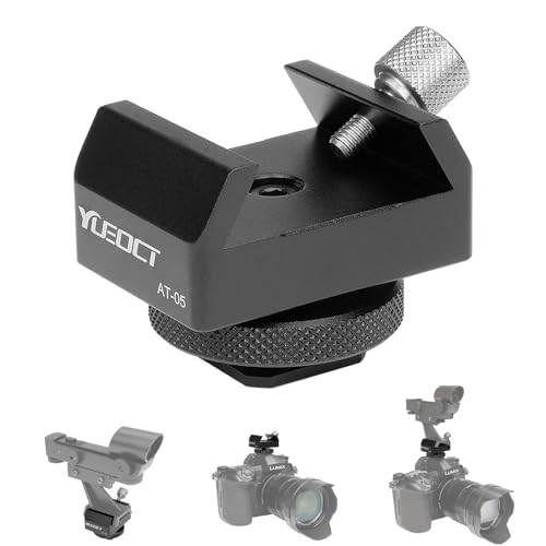 YUEOCT Metal Telescope Finderscope Mount Adapter Finder Scope Base Dovetail Bracket with 1/4" Threaded Hole for Video DSLR Mirrorless Camera Flash Hotshoe Coldshoe Hot Cold Shoe Sky Astrophotography - Image 1