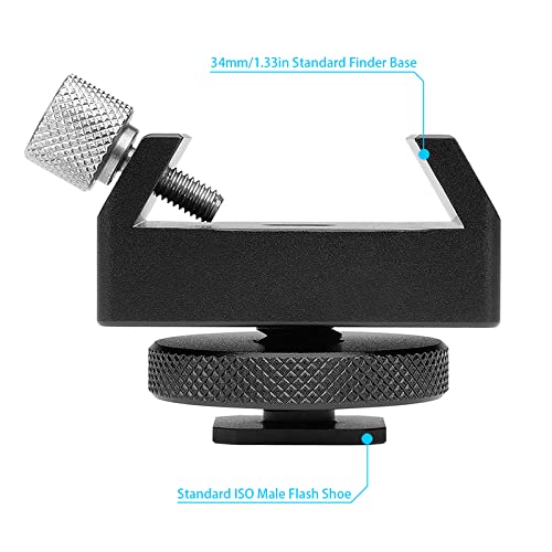 YUEOCT Metal Telescope Finderscope Mount Adapter Finder Scope Base Dovetail Bracket with 1/4" Threaded Hole for Video DSLR Mirrorless Camera Flash Hotshoe Coldshoe Hot Cold Shoe Sky Astrophotography - Image 3