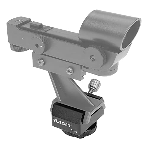 YUEOCT Metal Telescope Finderscope Mount Adapter Finder Scope Base Dovetail Bracket with 1/4" Threaded Hole for Video DSLR Mirrorless Camera Flash Hotshoe Coldshoe Hot Cold Shoe Sky Astrophotography - Image 5