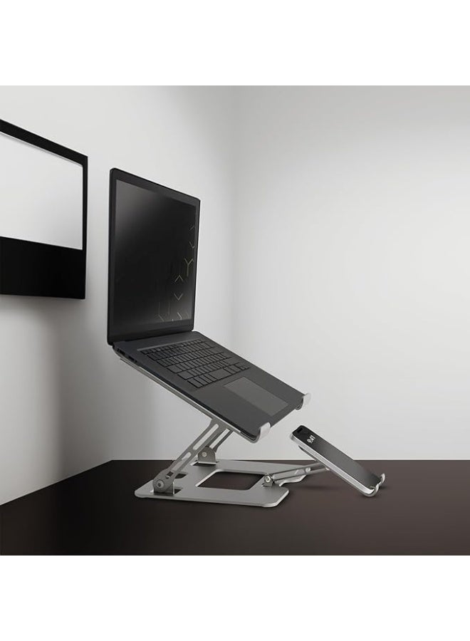 Smart Folding Laptop & Tablet Stand – Adjustable Height & Angle – Sturdy, Non-Slip & Portable Holder for 10"-17" Devices – Ideal for Office & Daily Use - Image 2