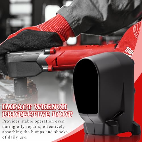 gtpartes Right Angle Impact Wrench Protective Rubber Boot 49-16-2564 Compatible with M12 FUEL Only Replacement Parts 2564-20, 2565-20, 2565P-20 Non-slip Tight Fit Buffer Protection Black - Image 5