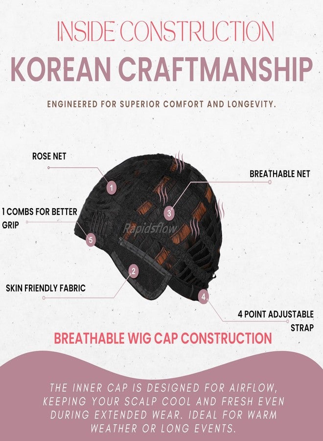 Rapidsflow® Full Head Synthetic Women Wigs Long Hair For Women/Women Wigs Natural (Free Wig Cap + Carry Pouch) - Image 3