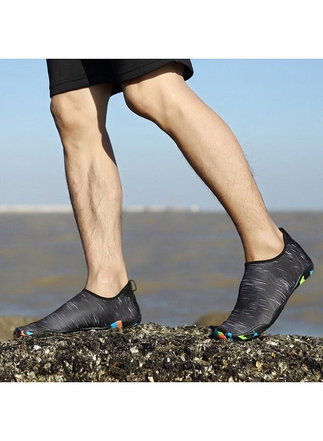 Generic Men Women Water Shoes Sports Quick Dry Barefoot for Swim Diving Surfing Aqua Pool Beach Walking Yoga Exercise Shoes Black Size 44  - Image 3